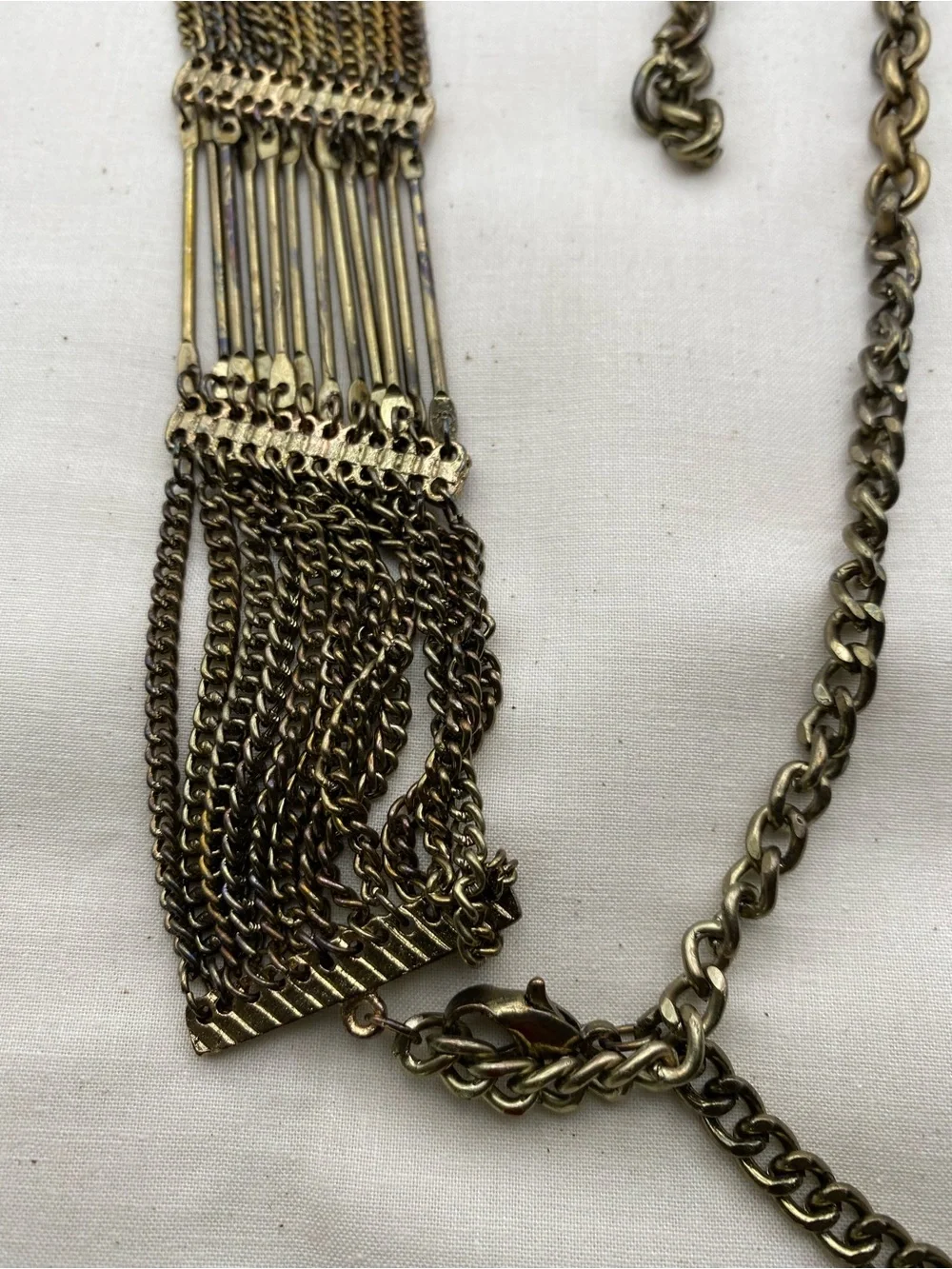 Vintage Gold Tone Multi-Chain Statement Belt